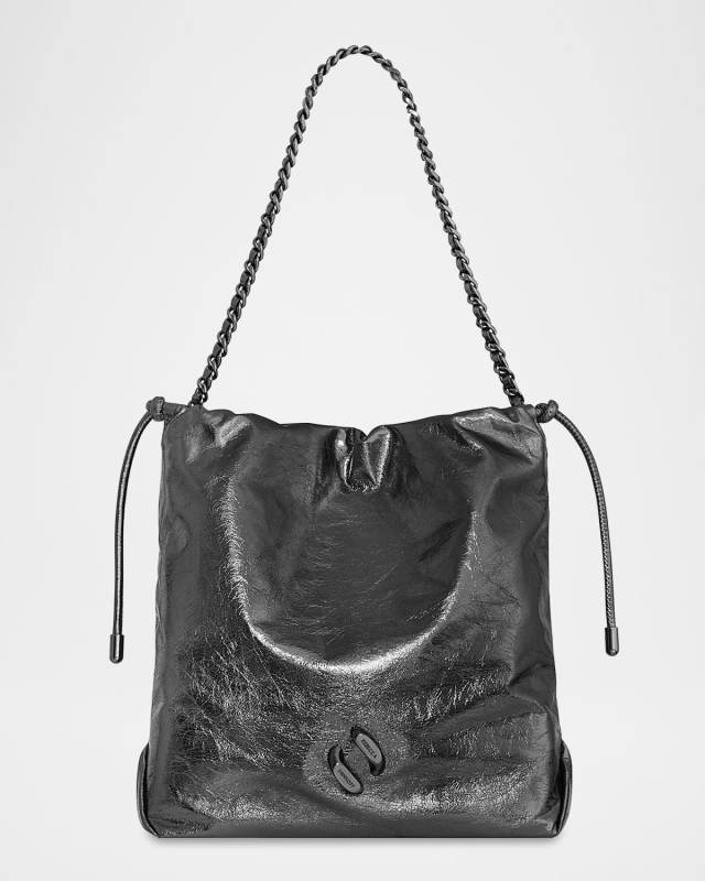 Zero Gravity Metallic Leather Crossbody Bag